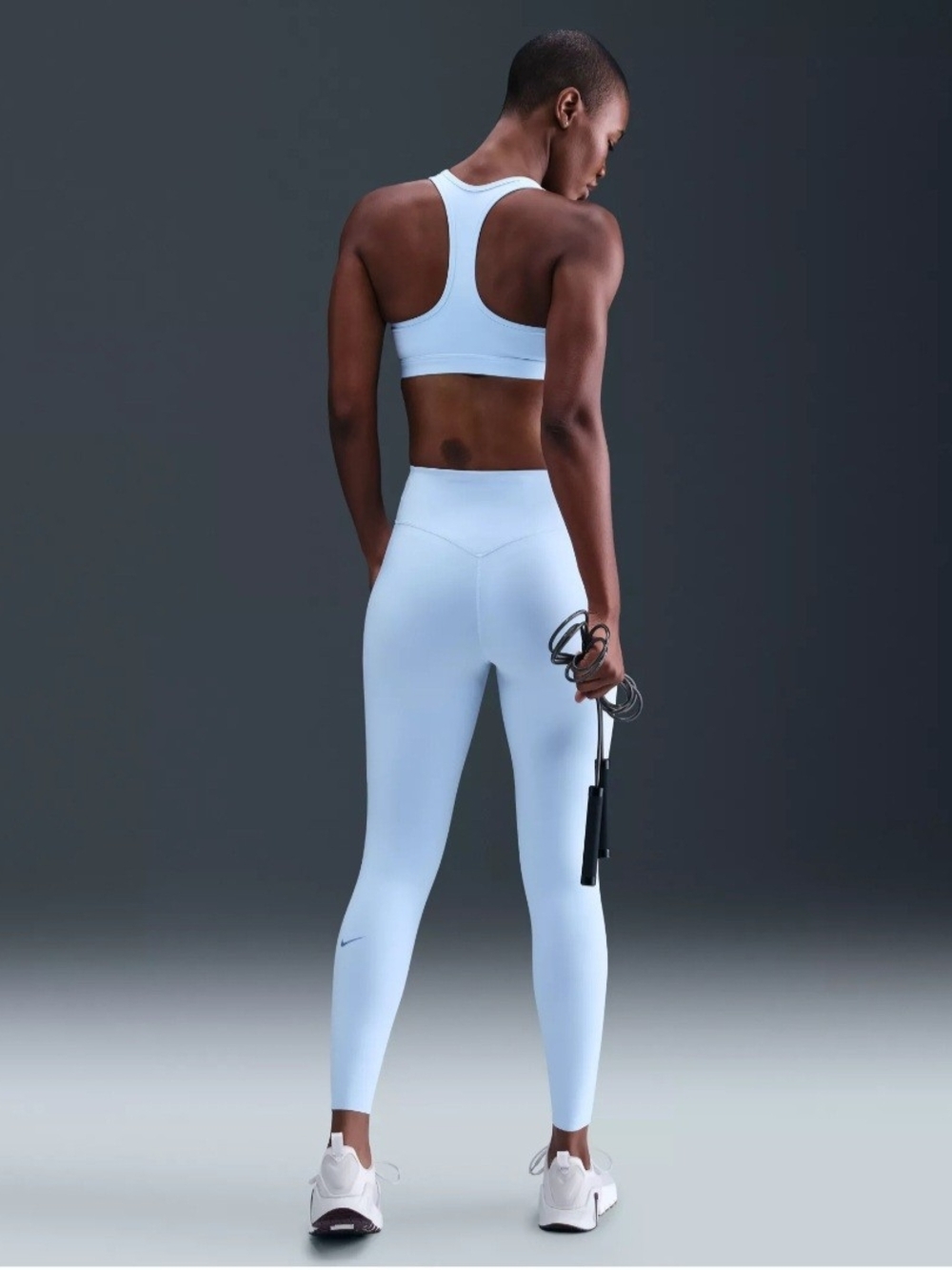 Nike Universa Med Support High- Waist 7/8 Leggings In Celestine Blue, NWT - Picture 2 of 11